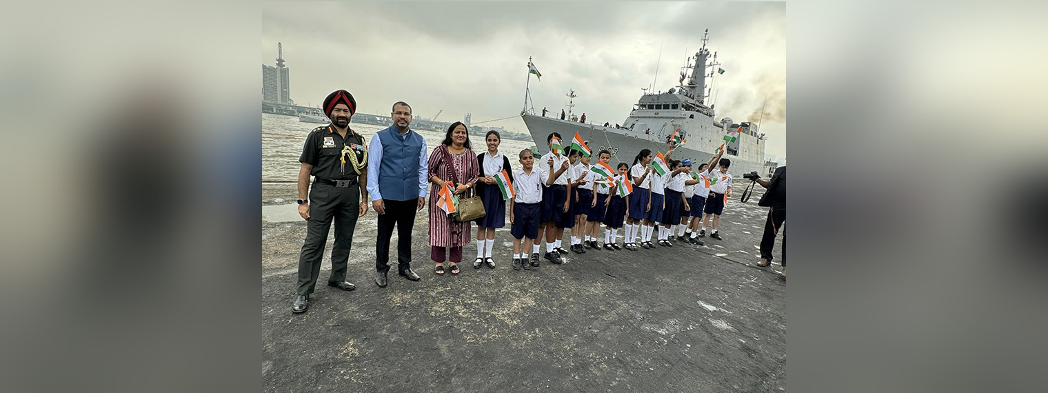  Indian Navy Ship INS SUMEDHA on port call to headquarters Western Naval Command Lagos, Nigeria on Friday 13 October 2023.