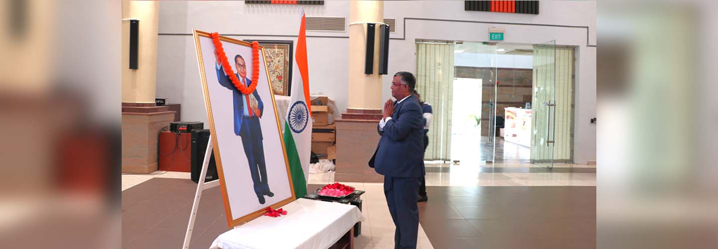 HC and officials of High Commission of India, Abuja paid floral tribute to Dr. B.R. Ambedkar, 'Father of the Indian Constitution' on the occasion of his 133rd birth anniversary
