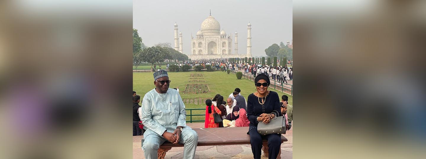  On 25 Nov 2023 Prof. Ibrahim A. Gambari, visited the iconic Taj Mahal in Agra (ICCR's DVP)