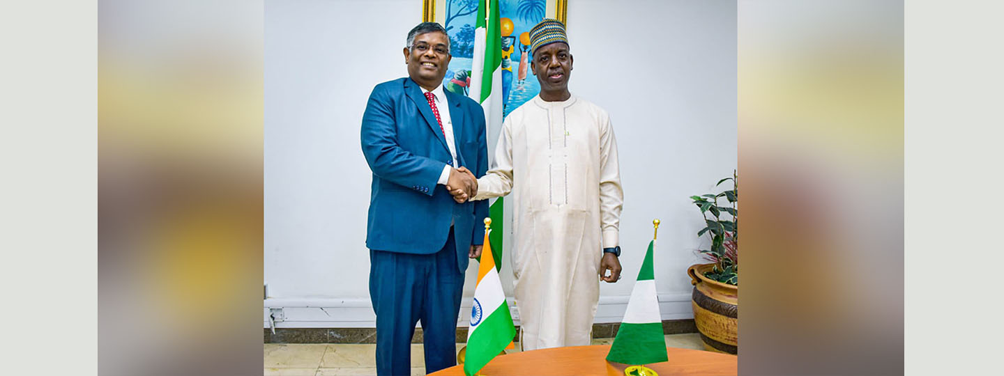  The Permanent Secretary, Ministry of Foreign Affairs, Ambassador Adamu Ibrahim Lamuwa received in audience H.E. Mr. G. Balasubramanian, the Indian High Commissioner to Nigeria on 13th June, 2023