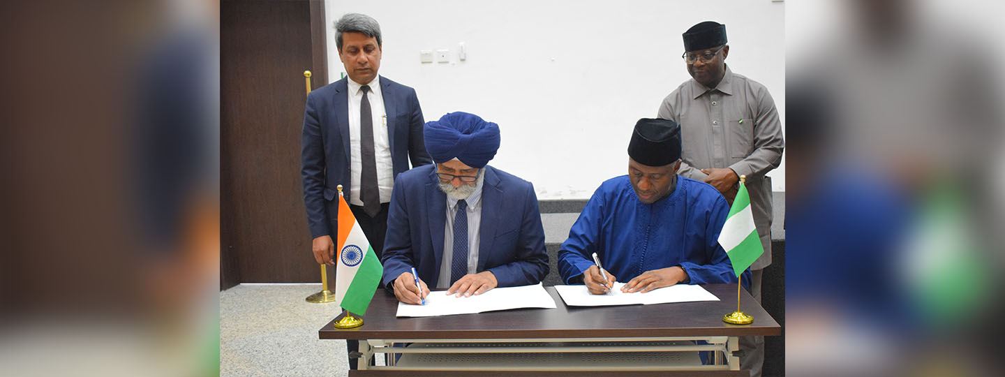 The agreed minutes of the 2nd JTC meeting were signed by Mr. Amardeep Singh Bhatia, AS, DoC & Amb. Nura Abba Rimi, PS, Federal Ministry of Industry, Trade & Investment, Nigeria