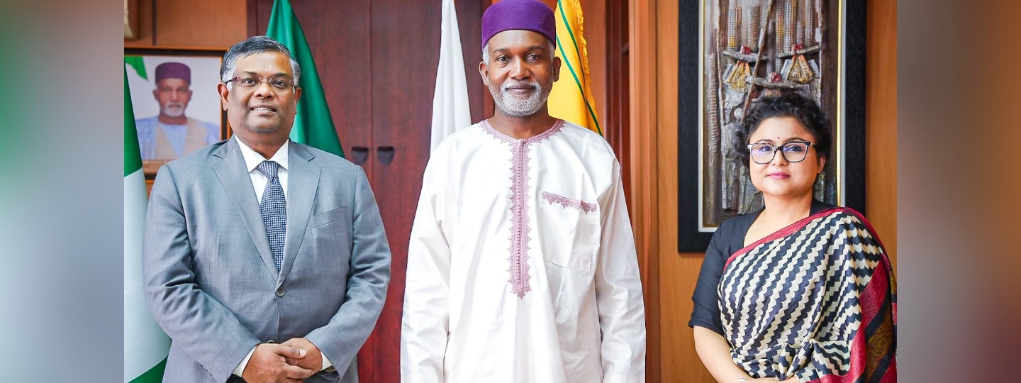 The Honourable Minister of Foreign Affairs, Amb. Yusuf M. Tuggar (OON), received in  audience the High Commissioner of India to Nigeria, Mr. G. Balasubramanian on the 30th of July, 2024