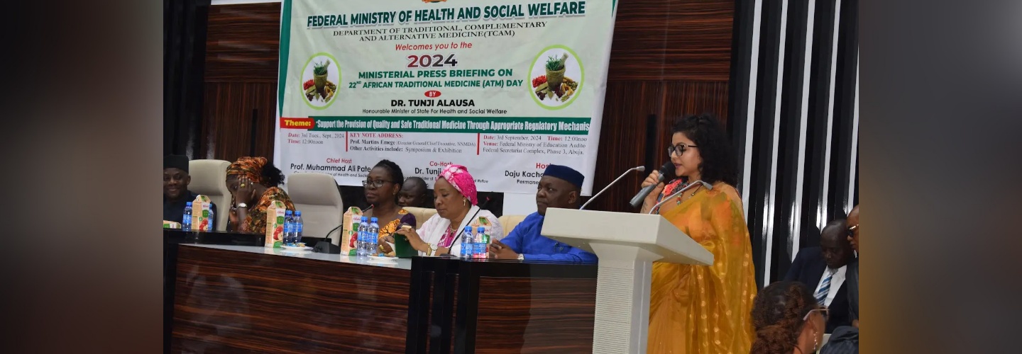 
On 3rd September 2024, DHC Ms. Vartika Rawat addressed the gathering at 2024 African Traditional Medicine Day celebration