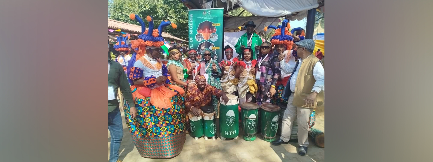 A 20 members Nigerian National cultural troupe attended the 38th edition of Surajkund International Carfts Mela-2025 in Faridabad on 9-23 February 2025