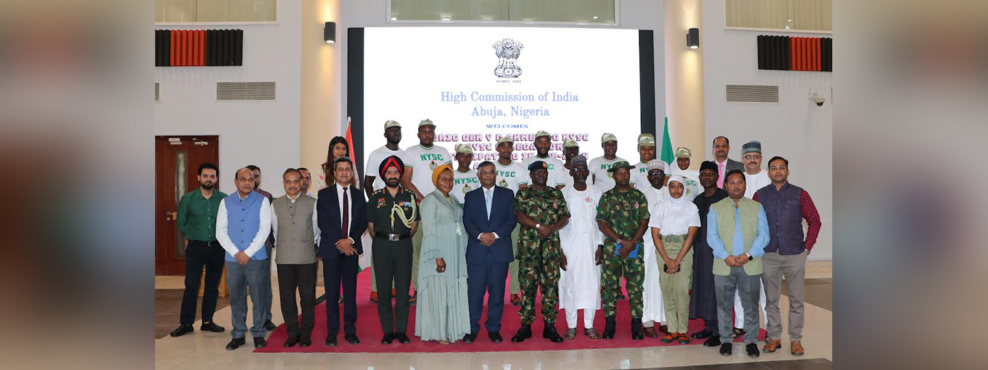  On 12 Jan 2024, High Commissioner Interacted with DG NYSC and the 14 member NYSC Delegation going to India for Youth Exchange Program 2024 and Republic Day functions