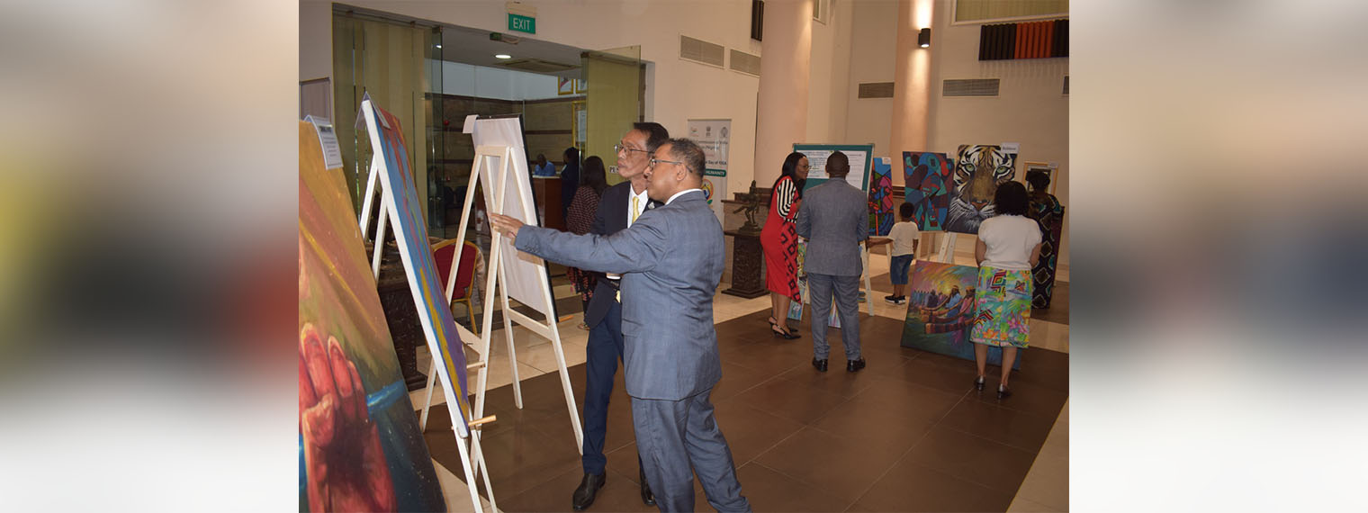  An art exhibition was organized at the High Commission premises on 01 September 2023 with the support of Afrinyo Art.