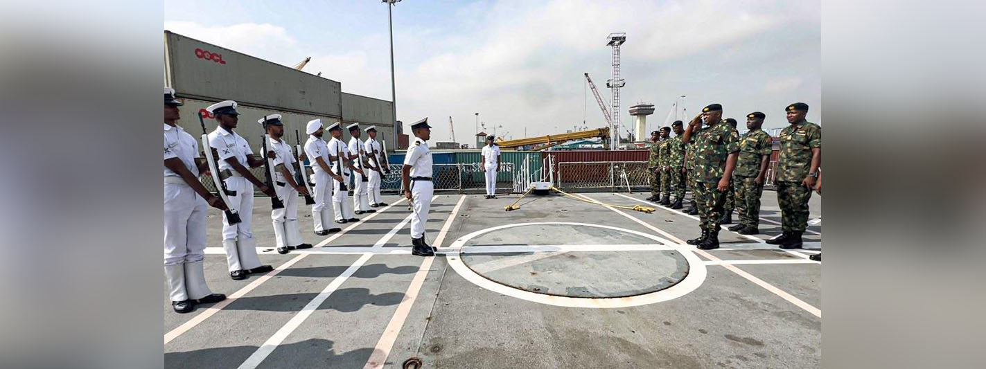  During port call in Lagos, Nigeria, INS SUMEDHA carried out professional & social engagements