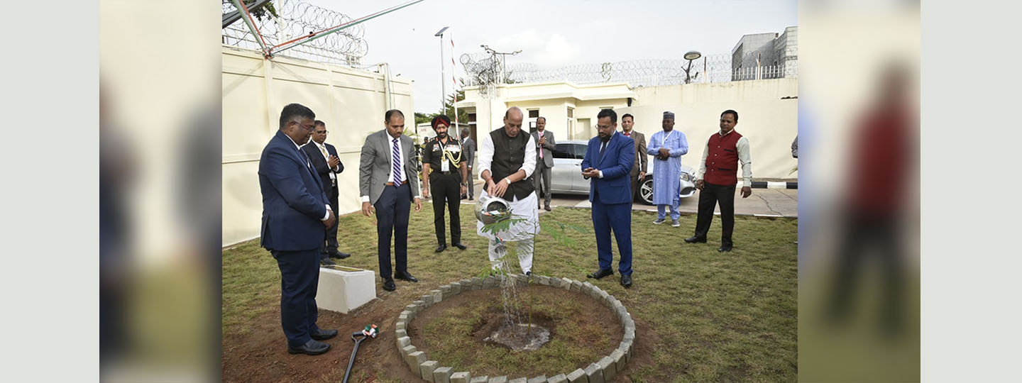  Raksha Mantri Shri Rajnath Singh planted a sapling in the premises of High Commission of India, Abuja during his visit to Nigeria on 29 May 2023.