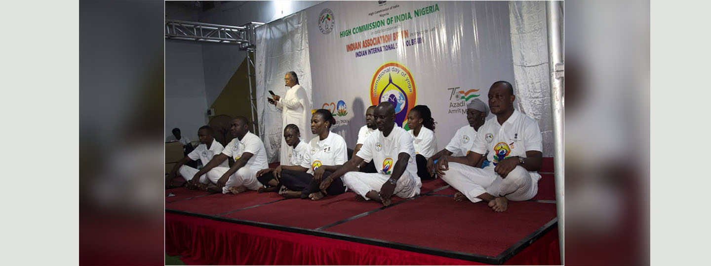  Celebration of 9th International Day of Yoga at Cotonou, Republic of Benin on 17 June 2023