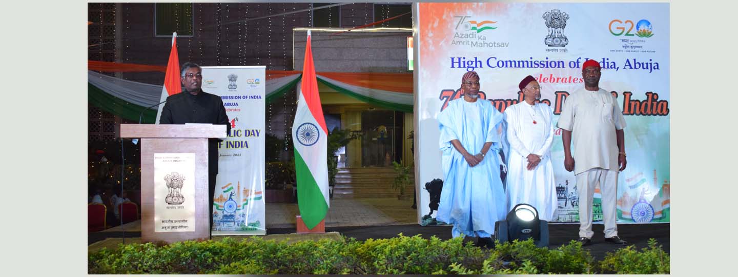  High Commission of India, Abuja hosted a grand reception on the eve of the 74th Republic Day of India on 26 January, 2023