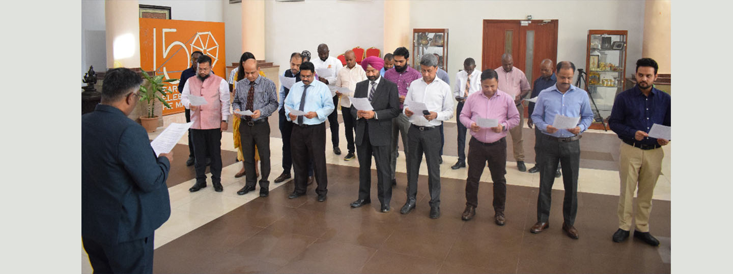  As part of observance of Swachhata Pakhwada (Cleanliness Campaign) from January 1-15, 2023; High Commissioner administered Cleanliness Pledge to the Mission’s officials and staff members on 02 January, 2023.