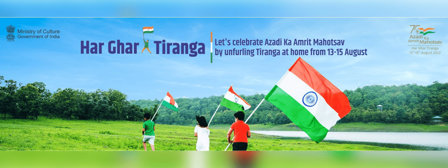  Hoist the national flag with pride from 13-15 August and share your selfie with Tiranga on <a href="http://HarGharTiranga.com" target="_blank" style="color: white;">http://HarGharTiranga.com</a>