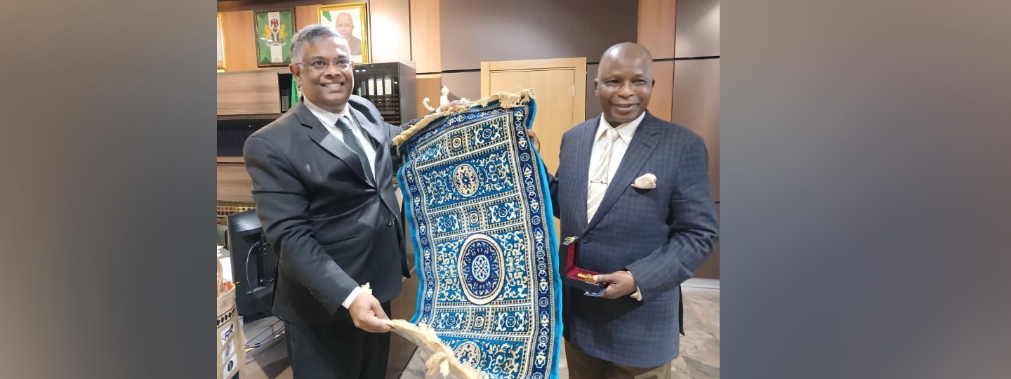 On February 28, 2024, HC paid a courtesy call on H.E. Mr. Lateef Olasunkanmi Fagbemi, Hon. Attorney-General of the Federation & Minister of Justice, Nigeria